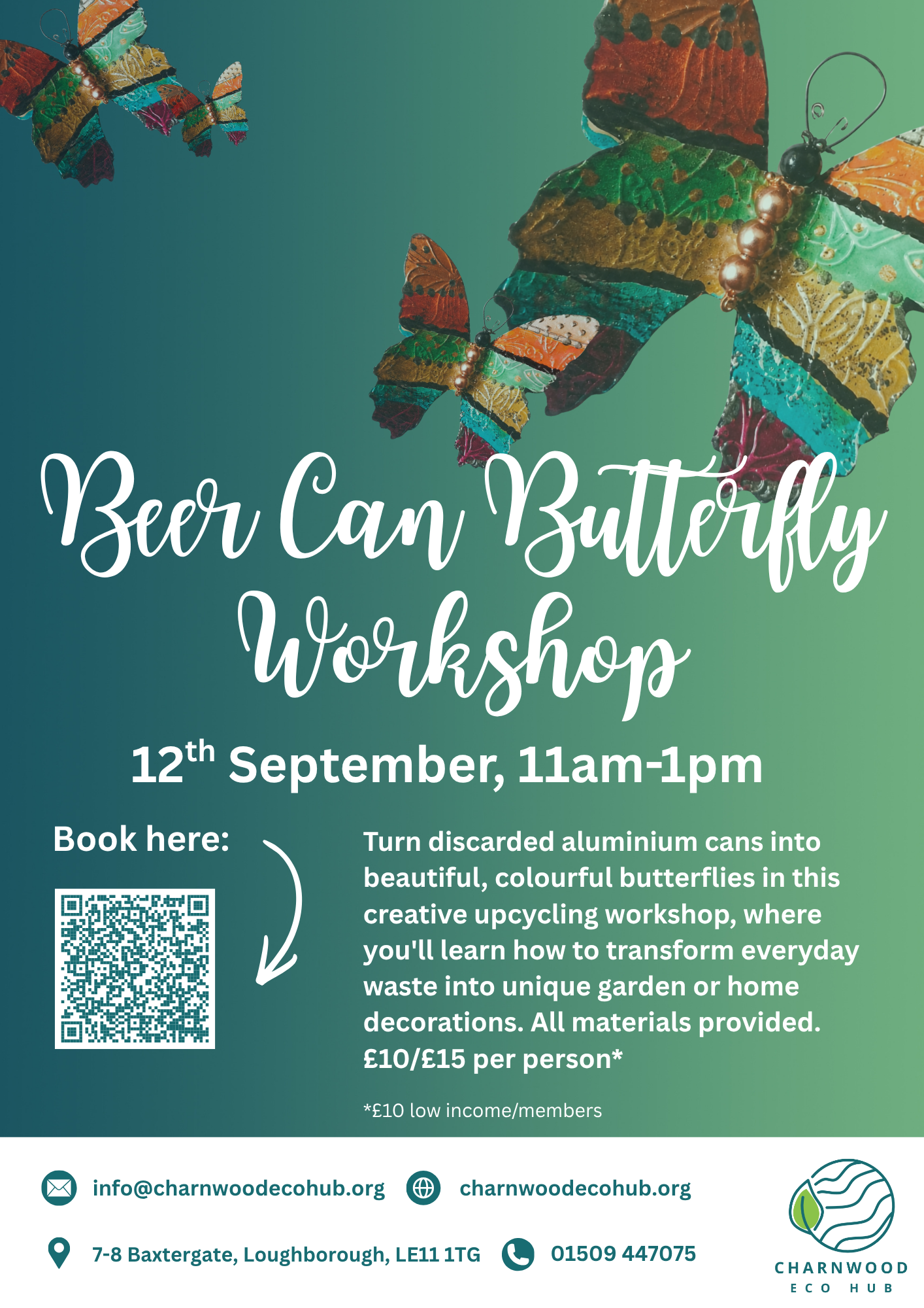 Beer Can Bufferfly Workshop poster