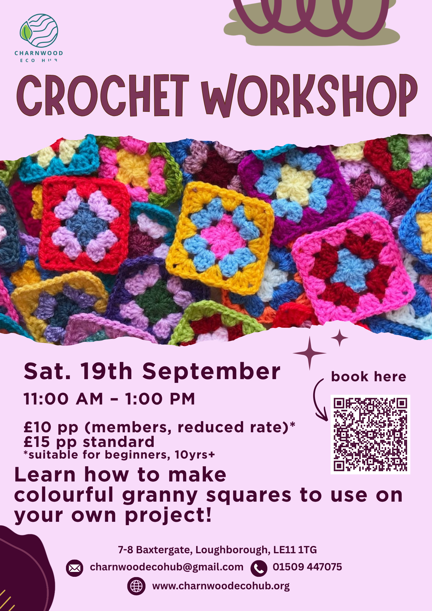 Crocheted Granny Squares Workshop poster