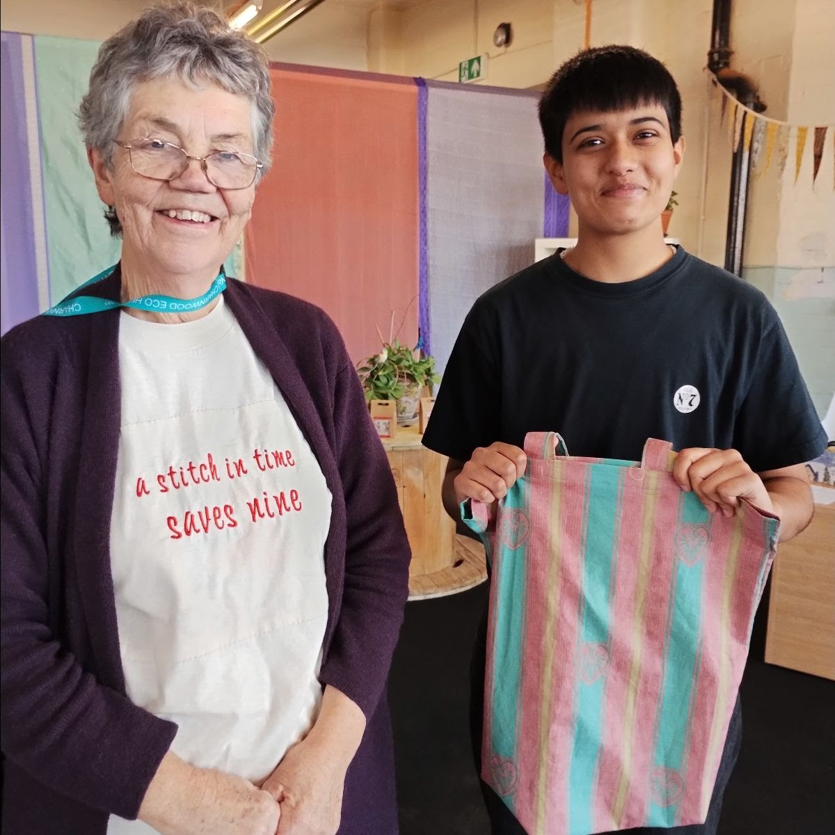Photo of volunteers Janet and Ben