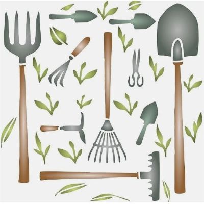 Gardening tools poster