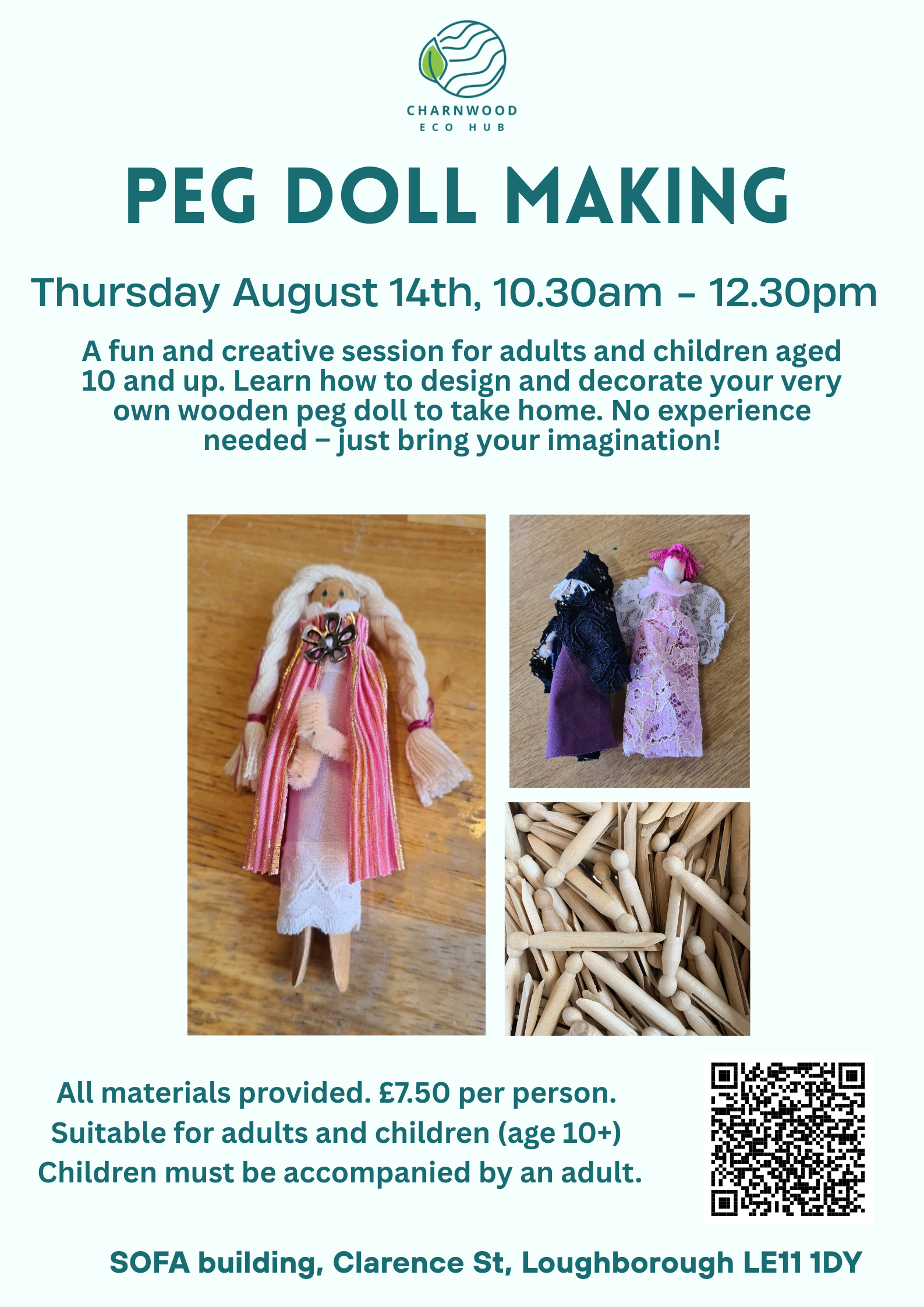 Peg Doll Making workshop poster