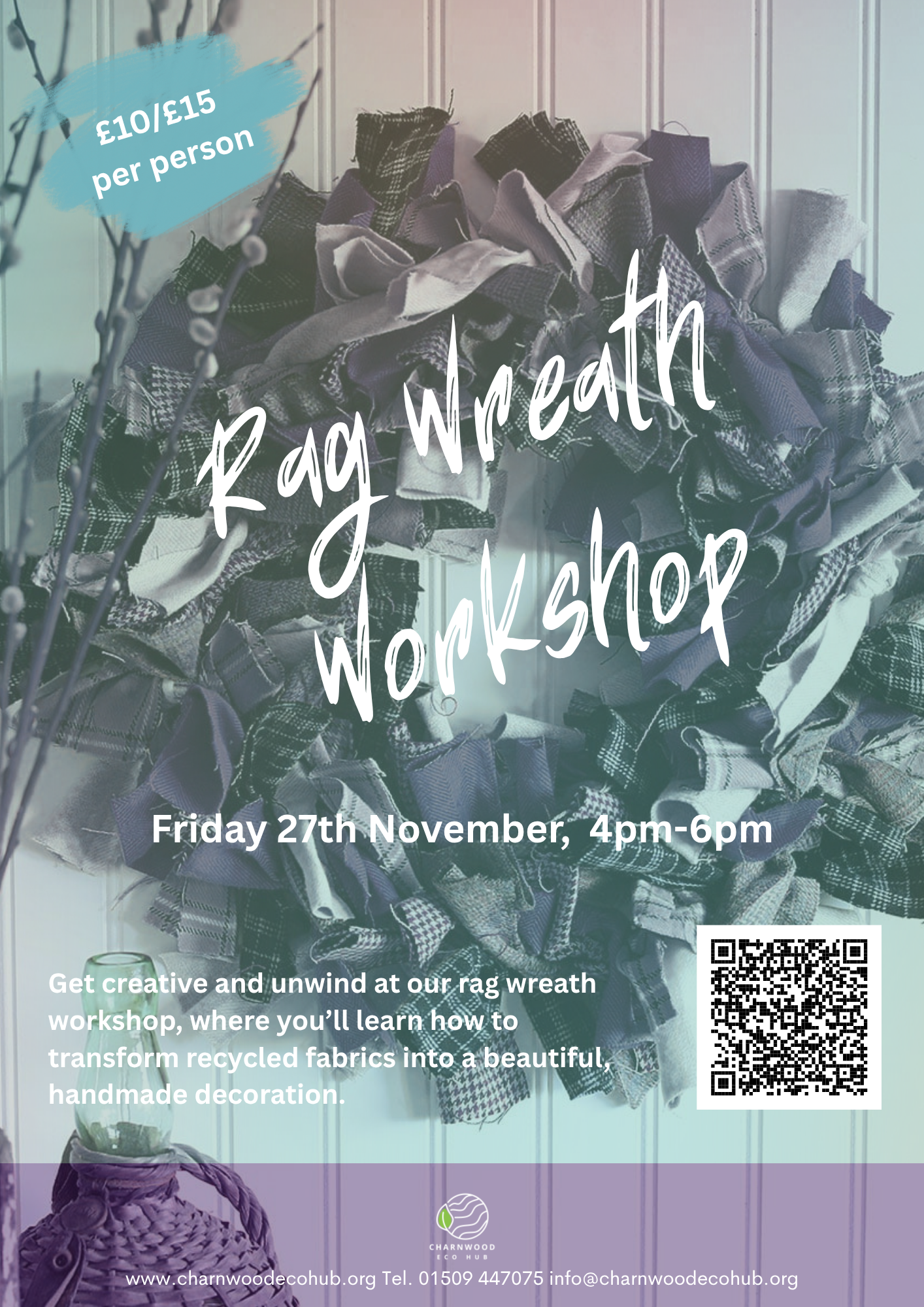 Rag Wreath Workshop poster
