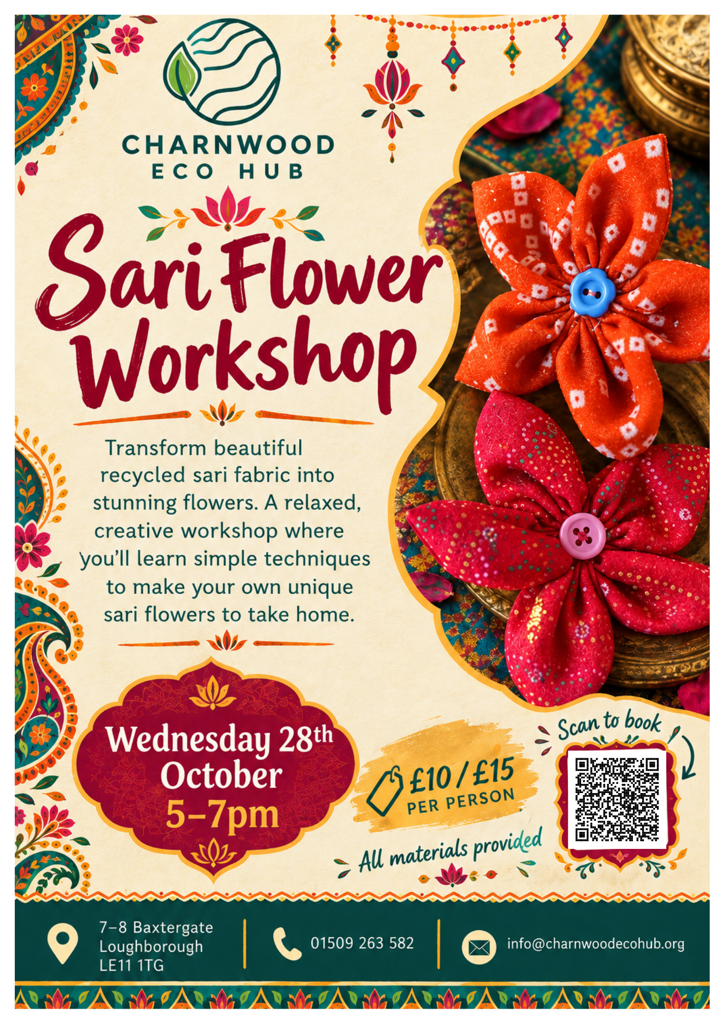 Sari Flower Workshop poster