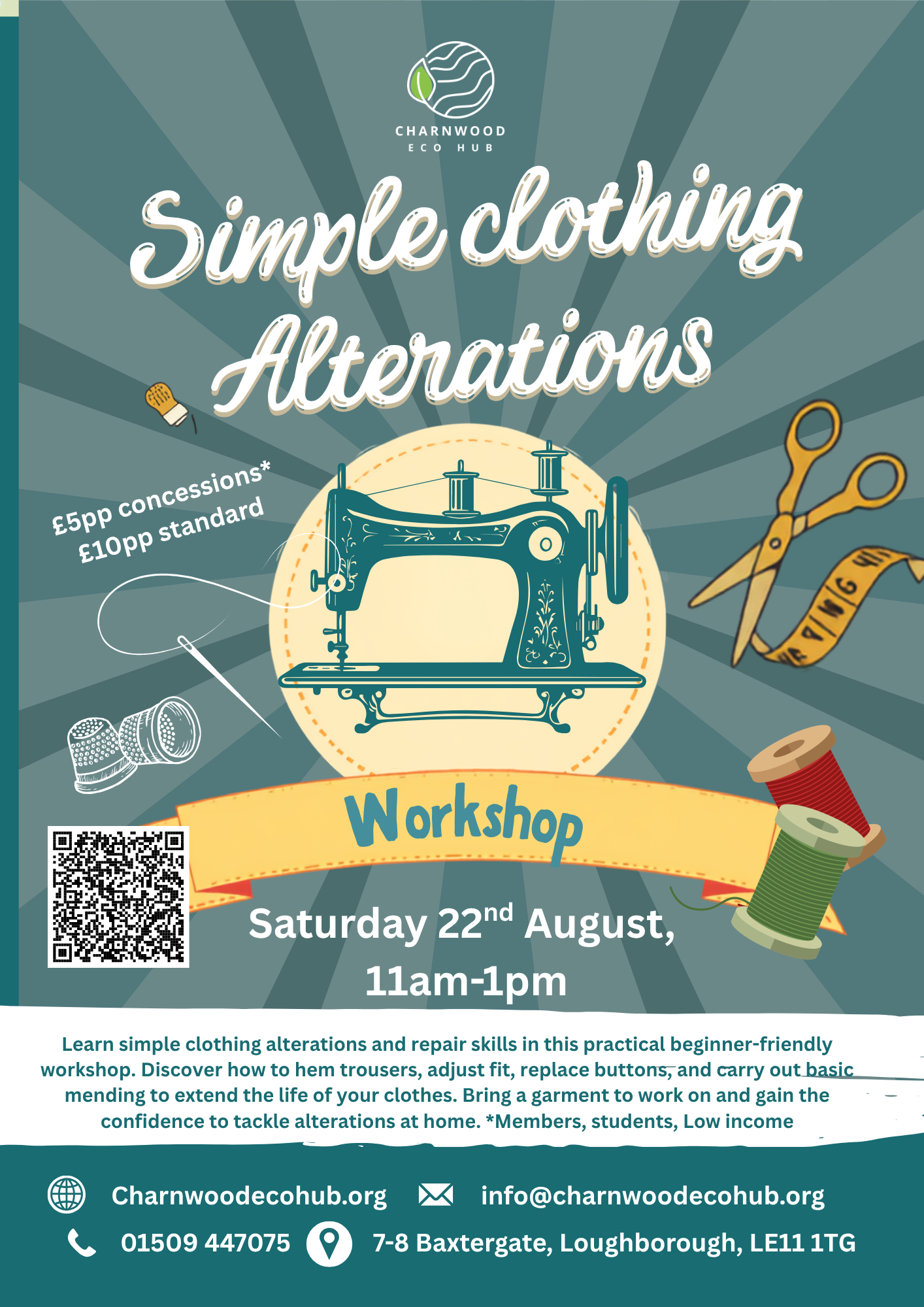 Simple Clothing Alterations Workshop poster