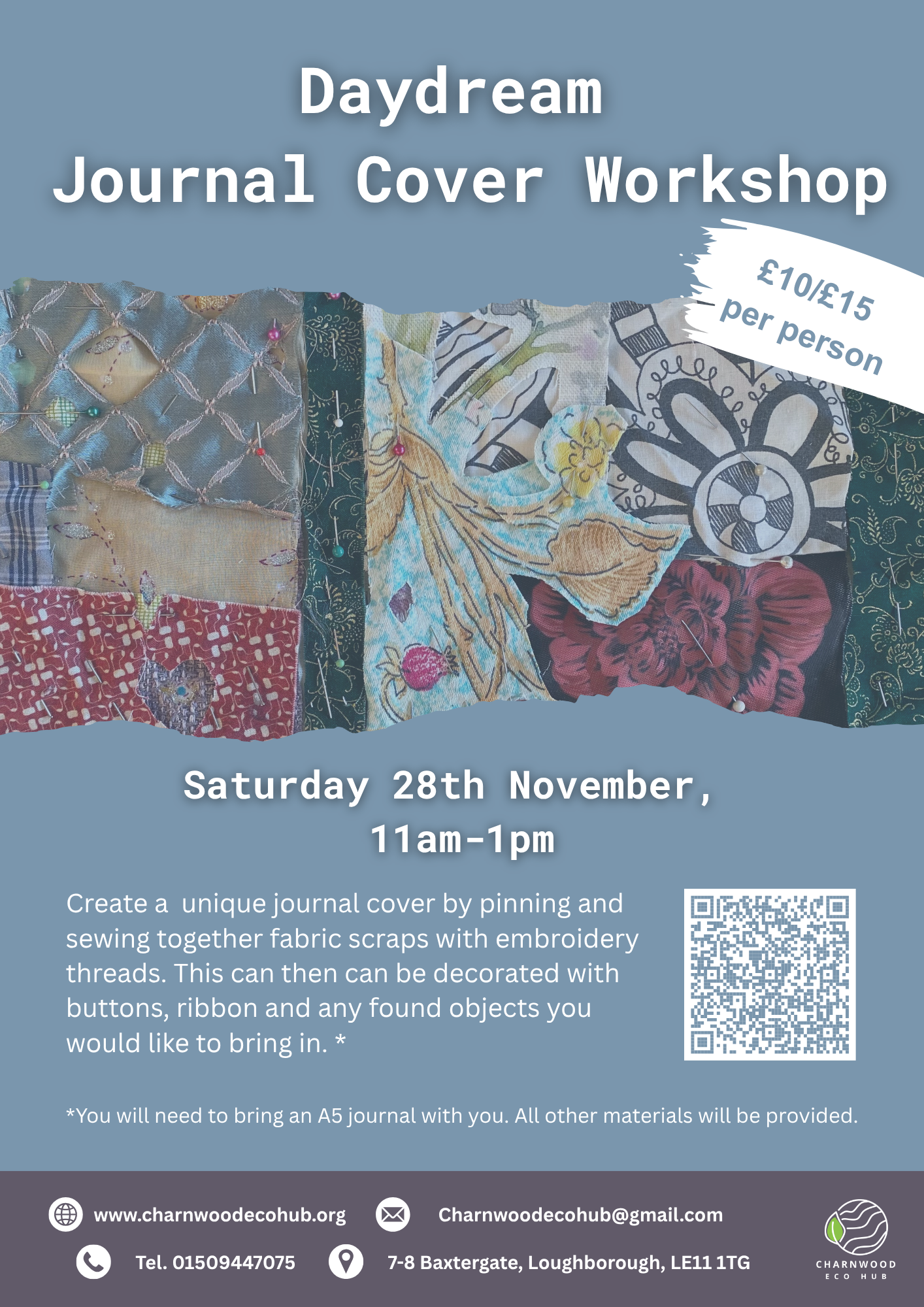Slow Stitched Journal Covers Workshop