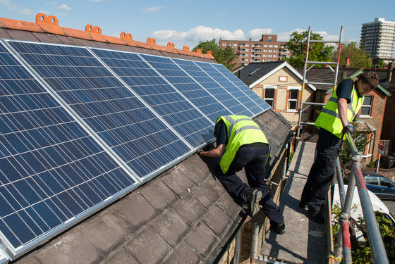 Solar panel installation photo