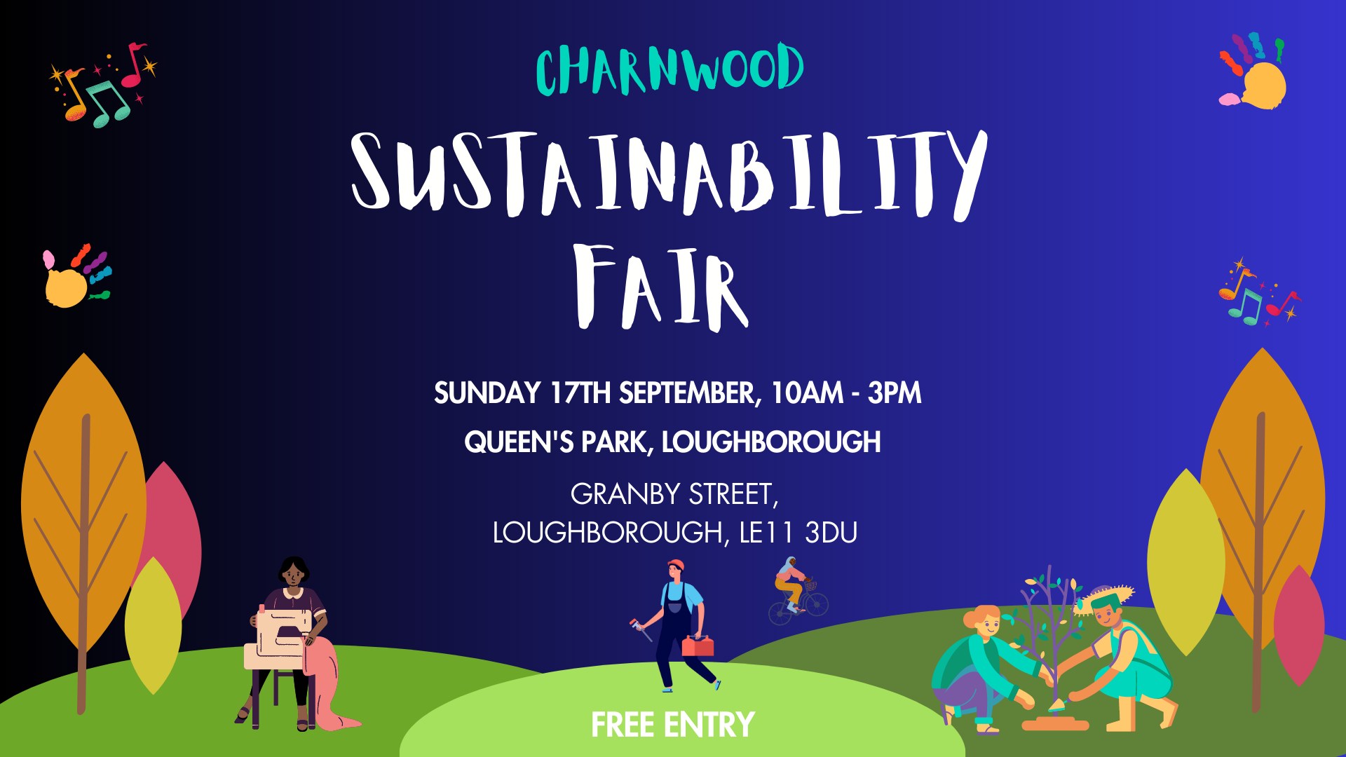 Sustainability Fair September 2023 poster