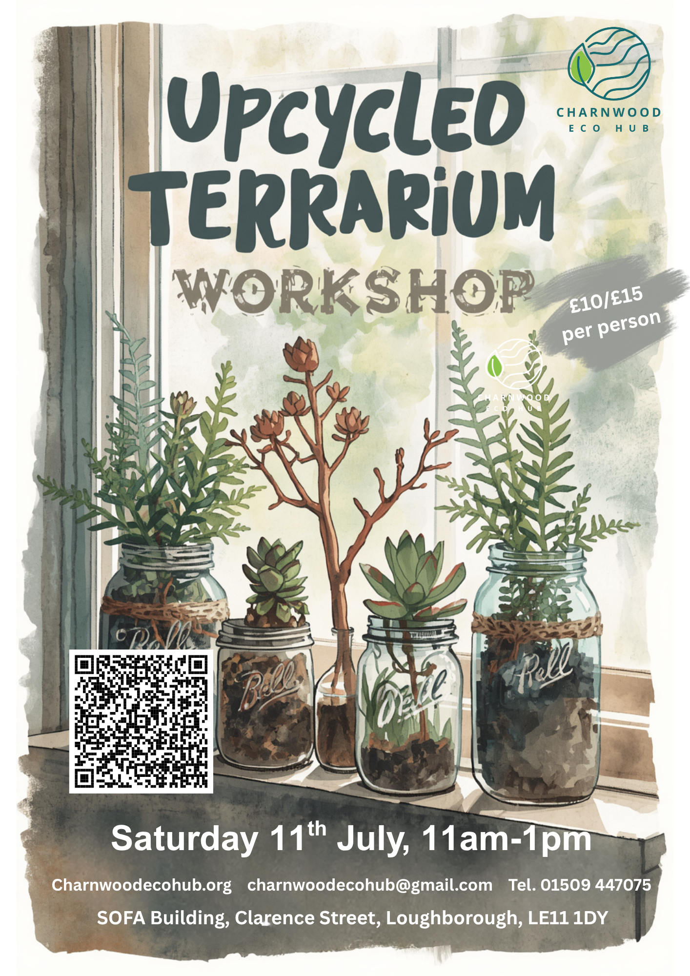 Upcycled Coffee Jar Terrarium Workshop poster